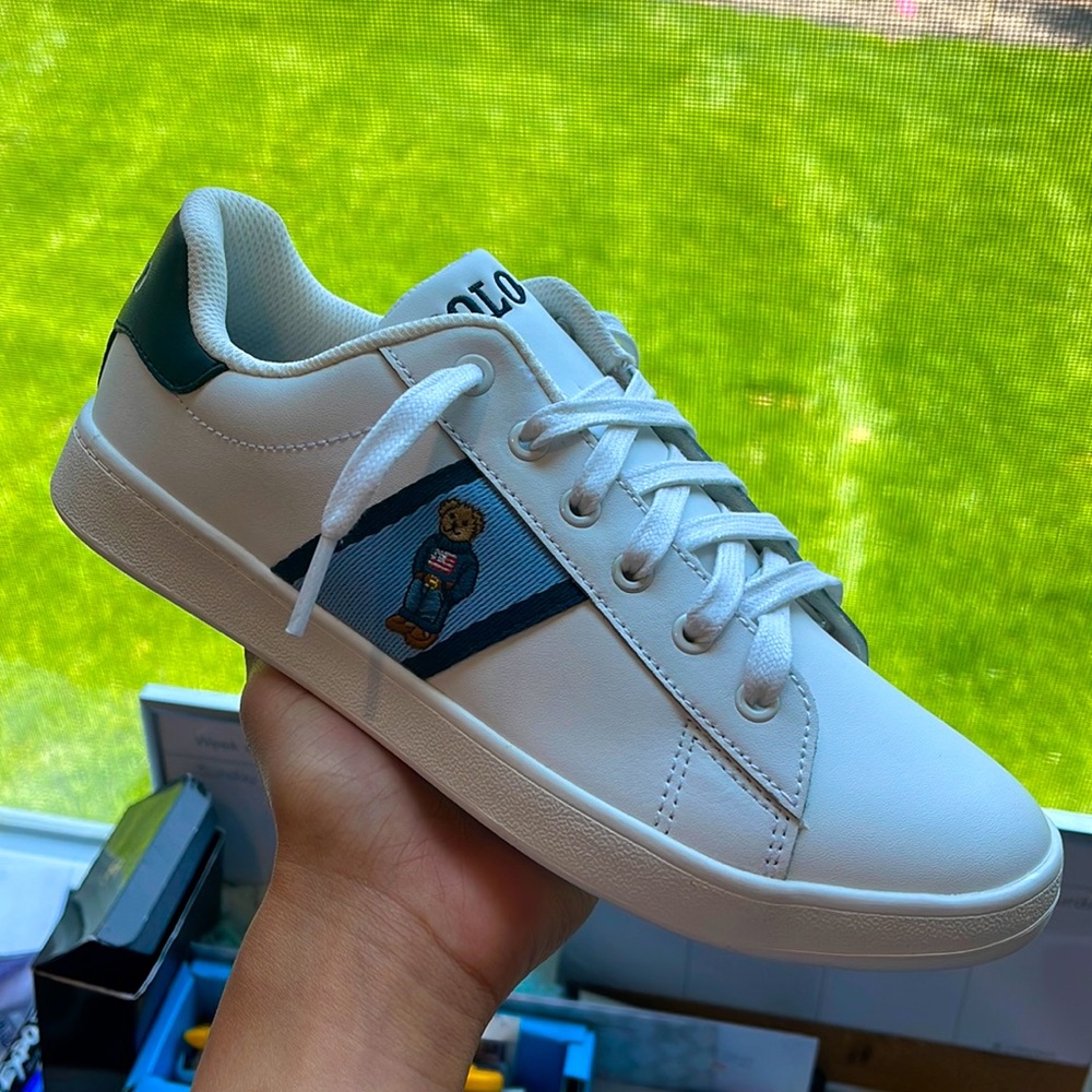 Polo Ralph Lauren Shoes Style Size 7 Color: White,Light and Navy Blue